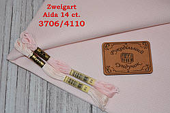 Zweigart Stern-Aida 14 ct. 3706/4110 Pink (рожевий) - 50*55 см