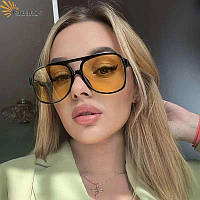 Солнцезащитные очки классические большие квадратные прямоугольные витнтажные женские очки от солнца