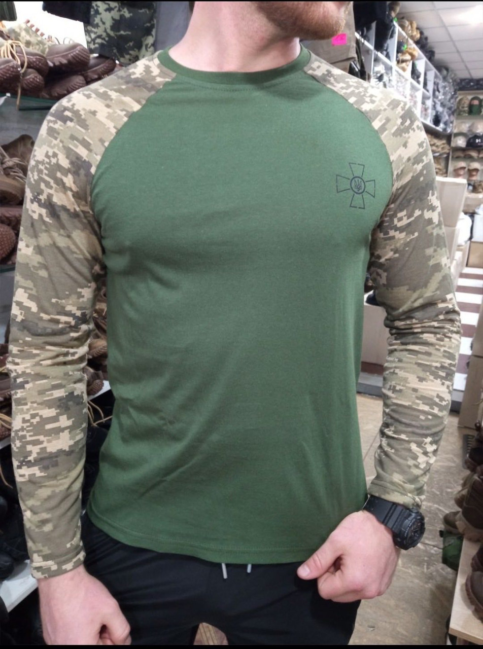 Лонгслів / Реглан піксель, чоловіча тактична сорочка, футболка з довгим рукавом  56 р
