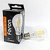 Світлодіодна лампа Feron LB-57 6W E27 Filament 600 Lm 2700 K/4000K, фото 3