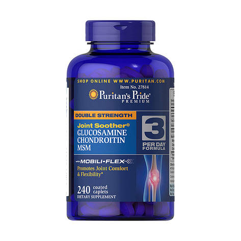 Double Strength Glucosamine, Chondroitin & MSM (240 caplets), фото 1