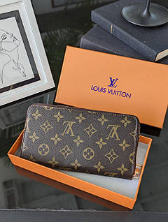 Жіночий гаманець Louis Vuitton коричневий класик Луї Вітон гаманець