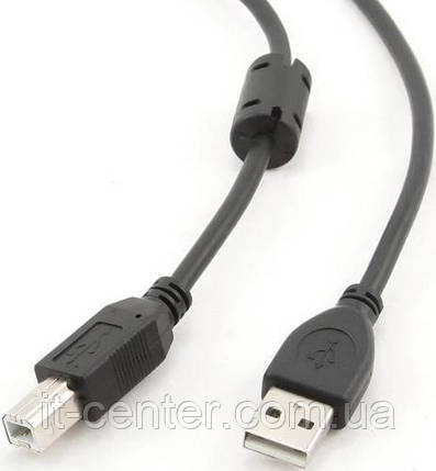 Кабель Cablexpert AM / BM 3m Black (CCF-USB2.0-AMBM-10), фото 2