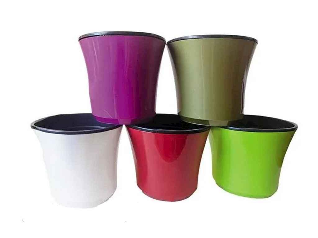 Горщик для квітів 4л подвійний d210 Камелія висота 17см в асортименті ТМ ГЕМОПЛАСТ, фото 1