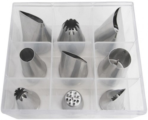 Кондитерські насадки, великі 9 шт