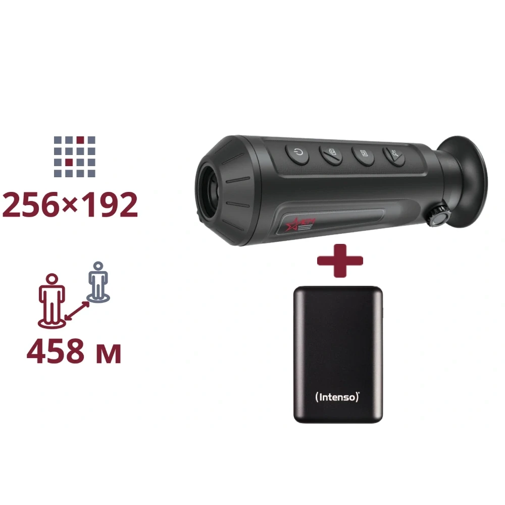 ТЕПЛОВІЗІЙНИЙ МОНОКУЛЯР ТА ПОВЕРБАНК AGM AGM Taipan TM10-256 + INTENSO Powerbank A10000 (anthracite)