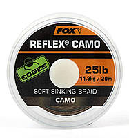 Поводковый материал без оплётки мягкий тонущий Fox Reflex Camo 20 m 35,0 lb
