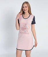 Женская молодежная туника сорочка для дома 4777, Персиковый, XL