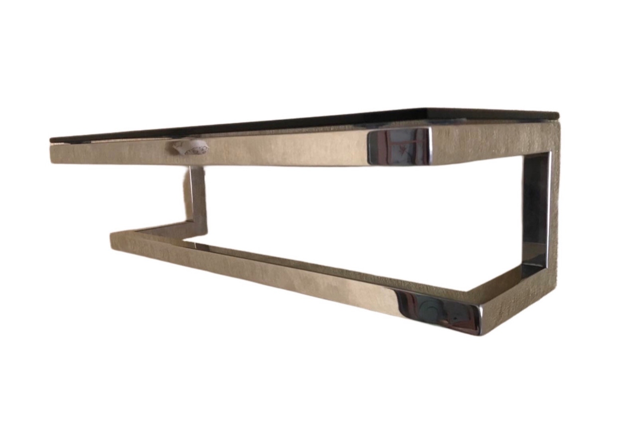 Полиця для ванної з вішалкою для рушників металева 45*17*12.5, фото 1