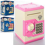 Сейф-копилка MK 3916, 18 см, сейф, звук, світло, затягує купюри, фото 3