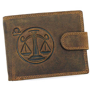 Чоловічий шкіряний гаманець Wild L895-009 Коричневий -