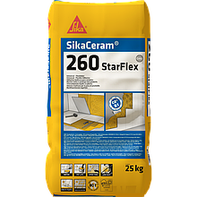 Клей для плитки еластичний SikaCeram-260 StarFlex Білий 25 кг