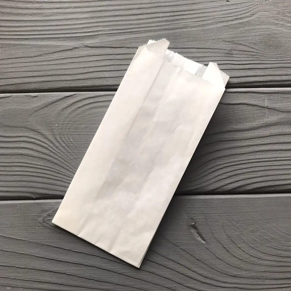 Пакет саше білий 160х70х40 мм 40 гр/м2 (середня жиростійкість) 86Ф, фото 1