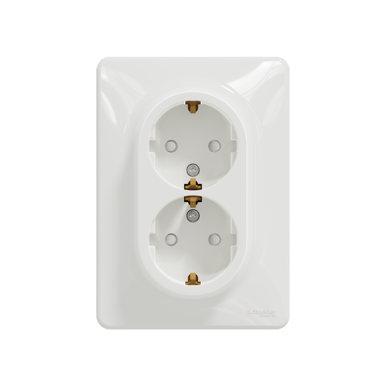 Подвійна розетка 2P+E із заземлюючим контактом Білий Sedna Design Schneider Electric SDD311221