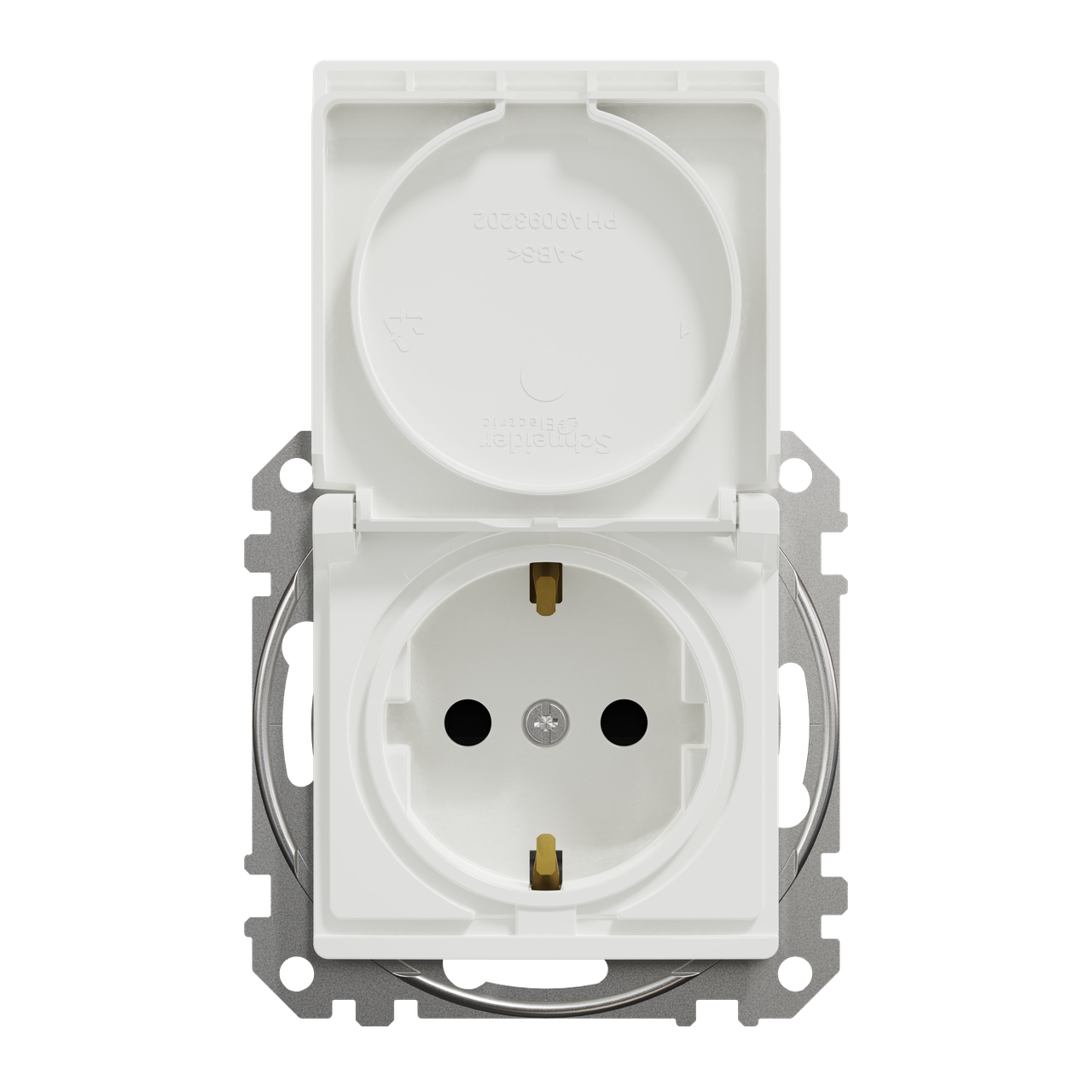 Розетка із заземленням, зі шторками та кришкою Білий Sedna Design Schneider Electric SDD111024