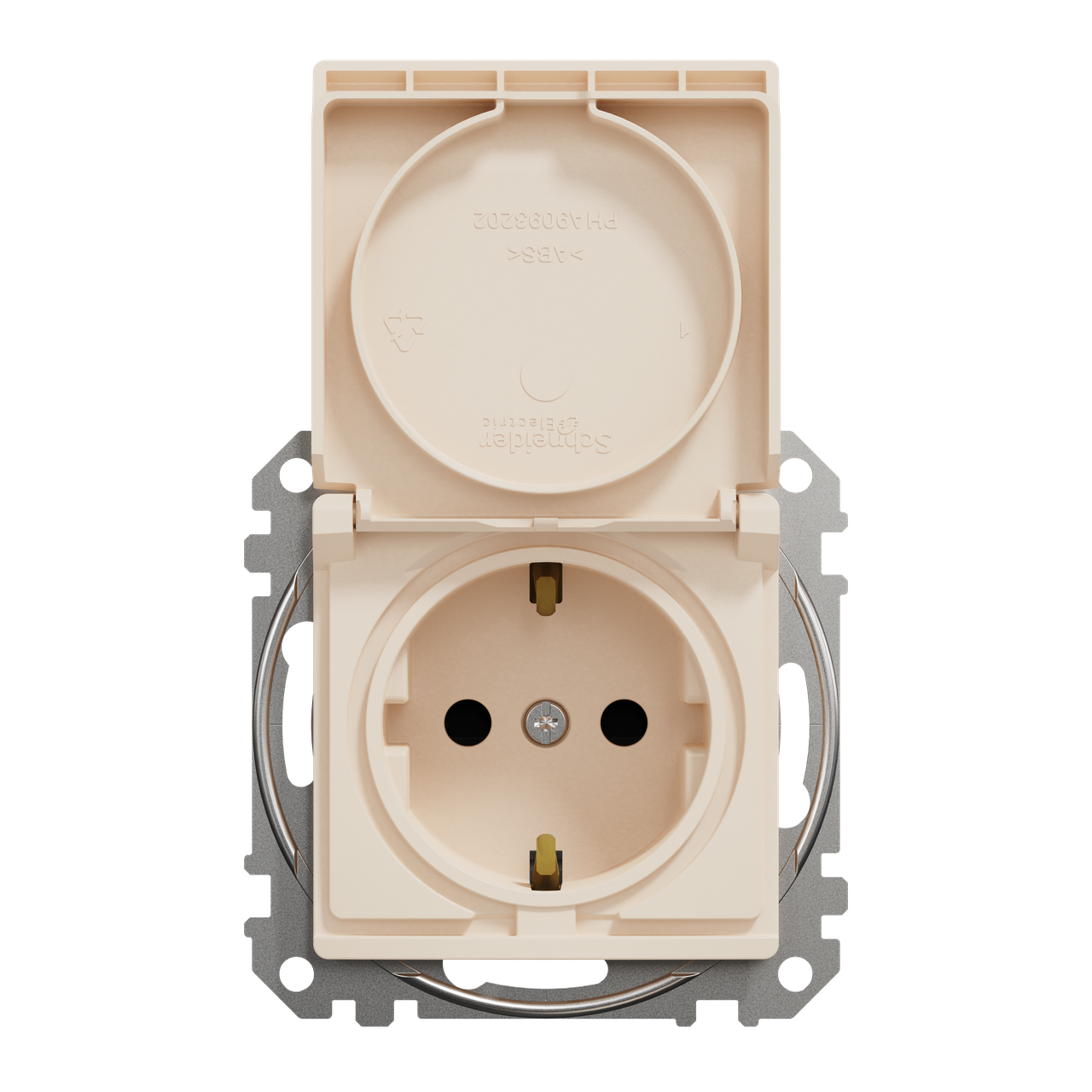 Розетка із заземленням, зі шторками та кришкою Бежевий Sedna Design Schneider Electric SDD112024