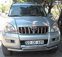 Захист переднього бампера труба подвійна D60-42 на Toyota Land Cruiser Prado 120 2002-2009