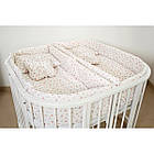 Постільний комплект для двійні 14 ялинків Twins 4000-T-401-15, Сердечка корал, кораловий, фото 2