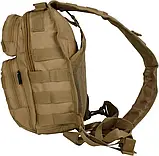 Рюкзак тактичний однолямовий Mil-tec 10 л  14059105 койот.solve, фото 5