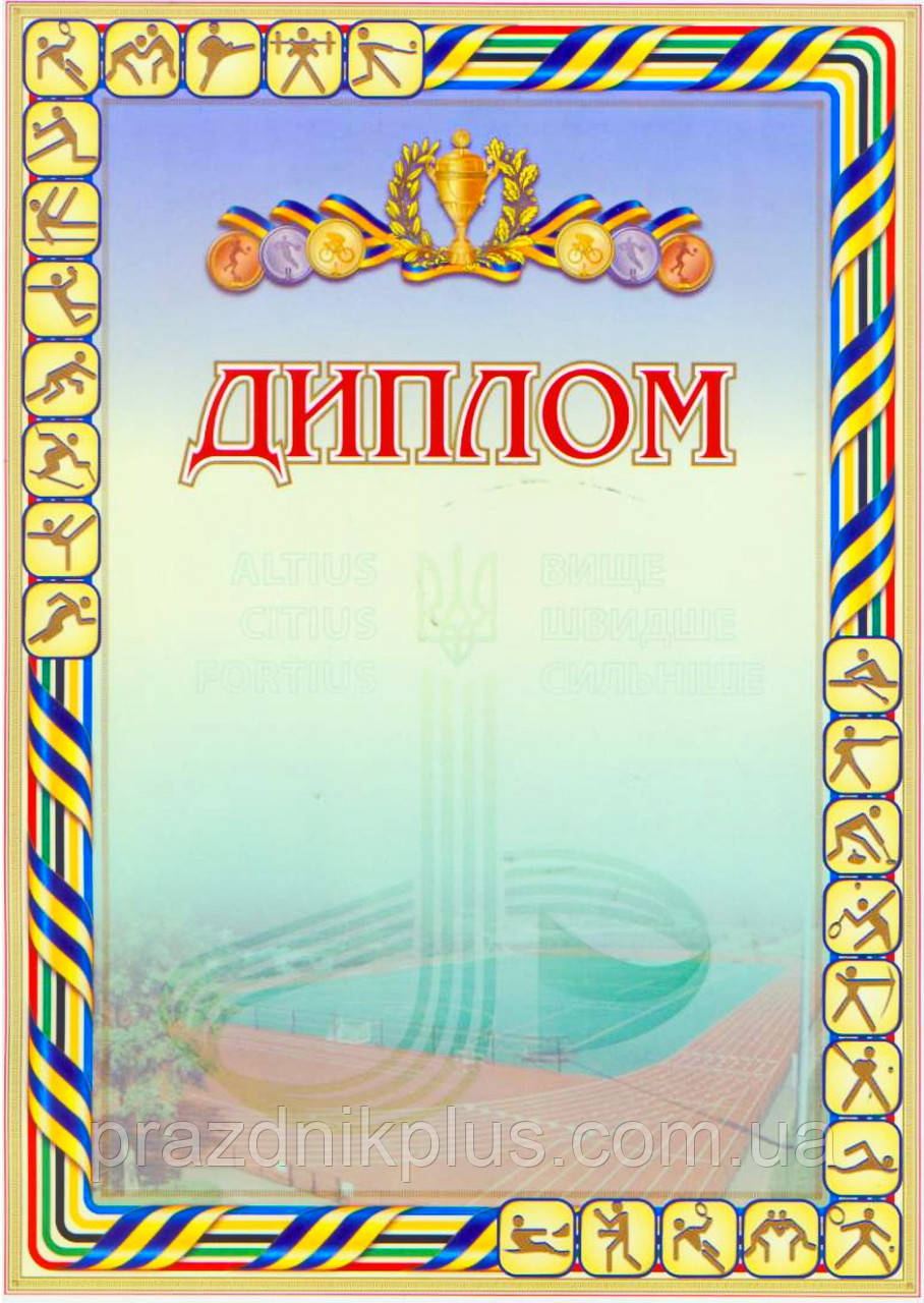 Бланк спортивного диплому А4: Нагородний диплом №84