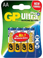 Батарейка GP Ultra Plus Alkaline AA (LR6) 1,5V пальчикова (бл-4 шт)