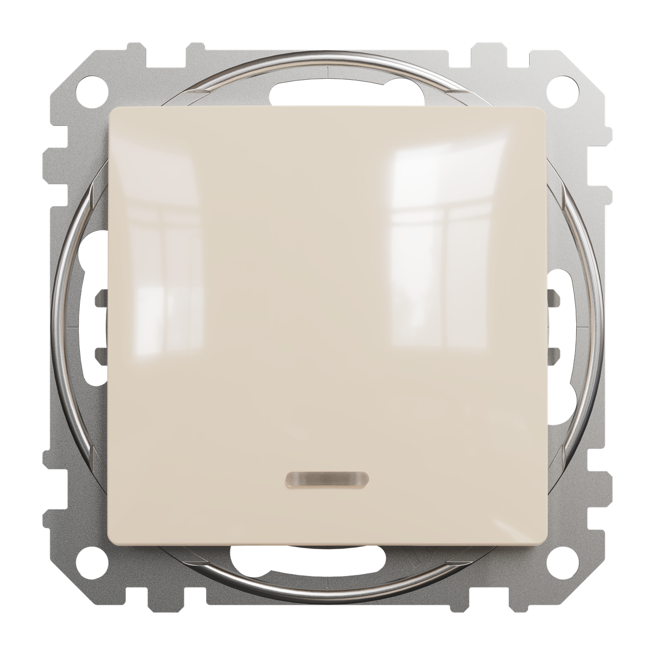 Одноклавішний перемикач з підсвічуванням Бежевий Sedna Design Schneider Electric SDD112106L