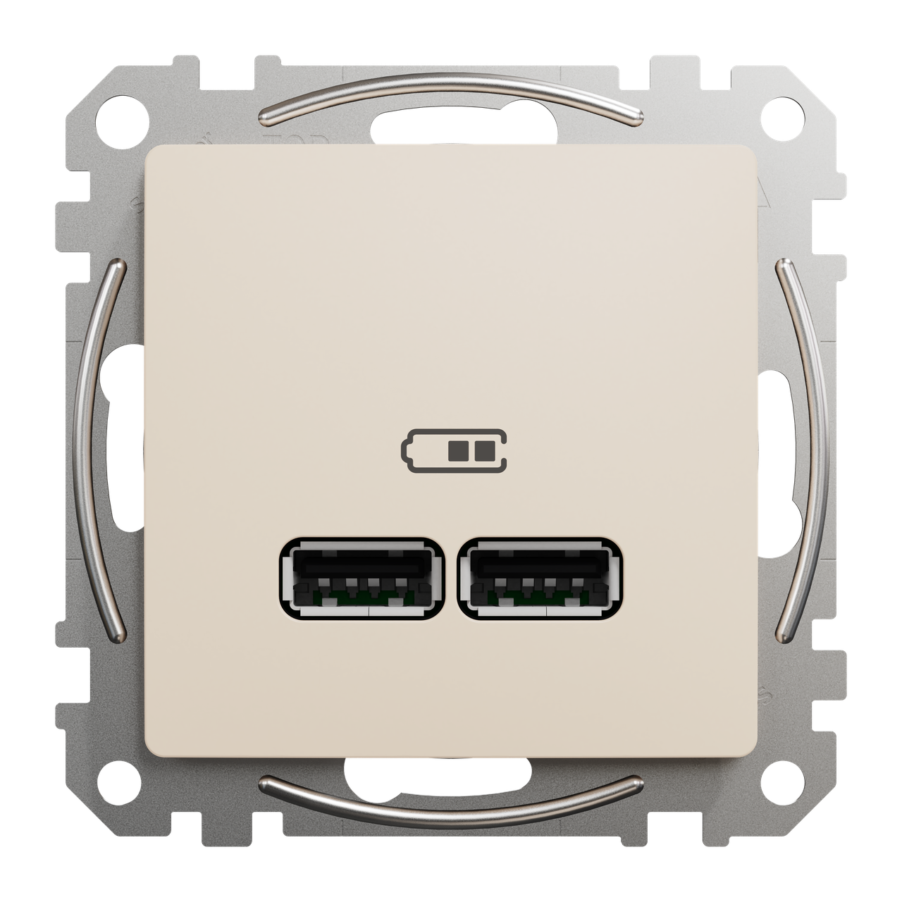 USB розетка тип A+A 2,1A Бежевий Sedna Design Schneider Electric SDD112401