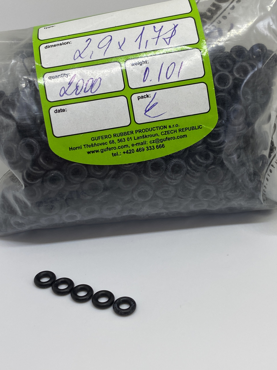 Гумове кільце O-ring NBR70 2.9*1.78