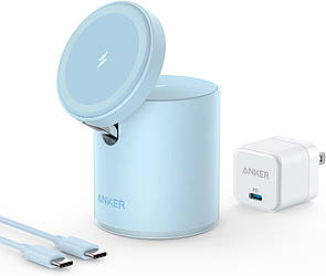 Бездротовий зарядний пристрій Anker Magnetic 623 MagGo 2-в-1, для iPhone 14/14 Pro/14 Pro Max/13/13 Pro Max