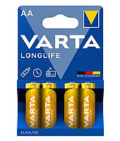 VARTA Батарейка LONGLIFE щелочная AA блистер, 4 шт. Baumar - Время Покупать
