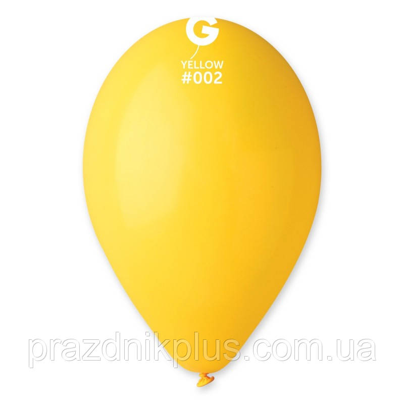 Кулі повітряні жовті 10"(25 см) пастель Gemar G90-002