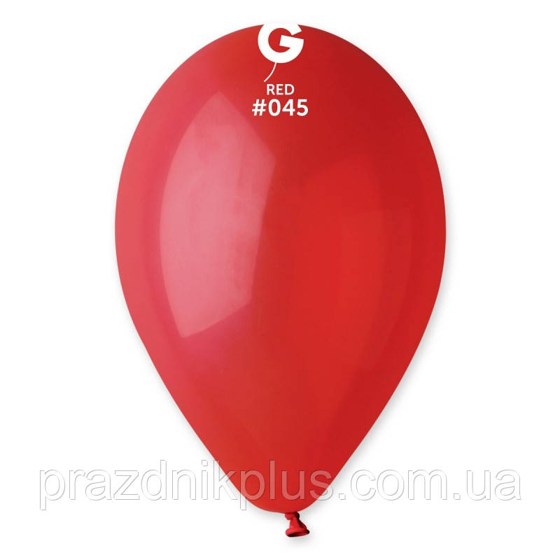 Кулі повітряні червоні 10"(25 см) пастель Gemar G90-045