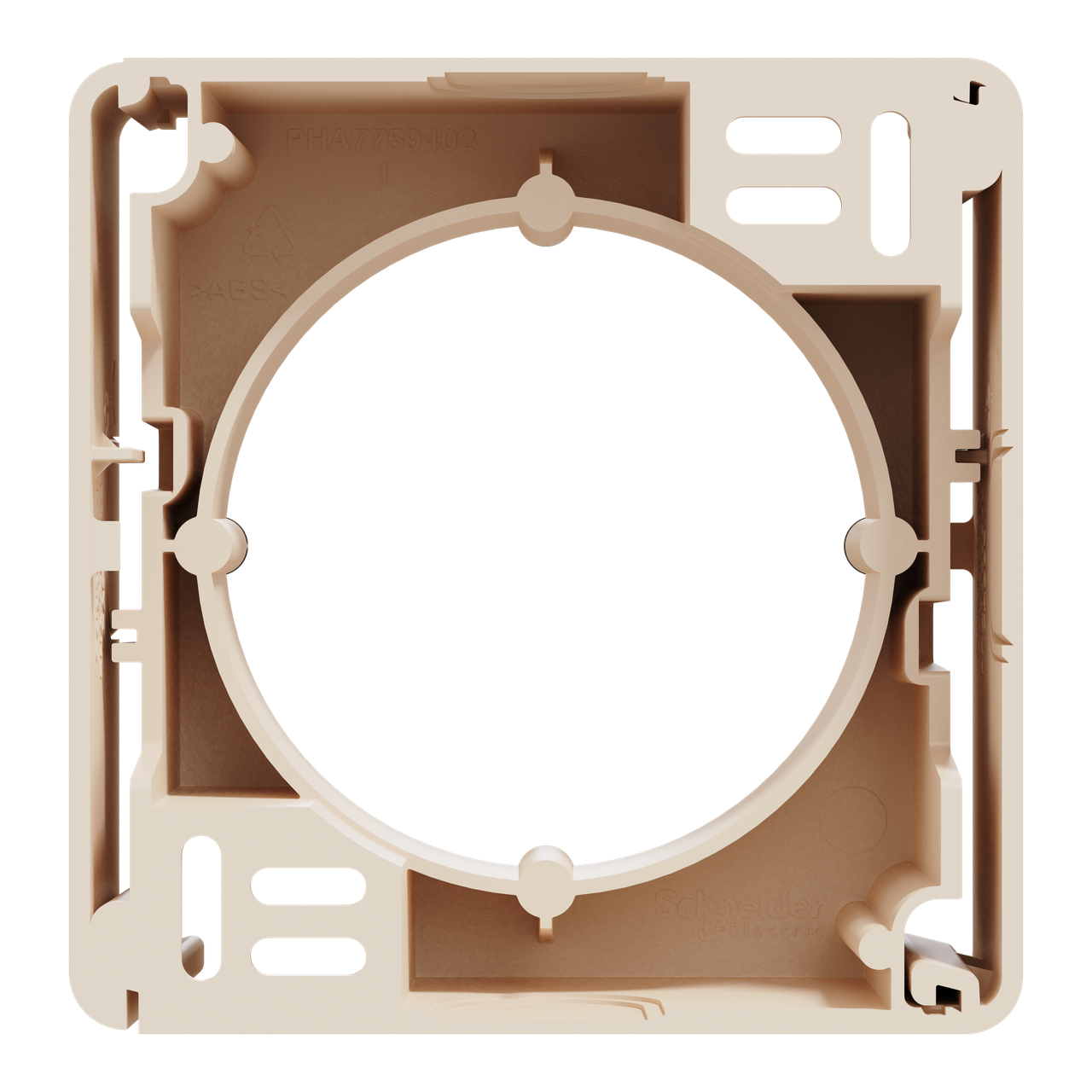Коробка для накладного монтажу одинарна Бежева Sedna Design SDD112901