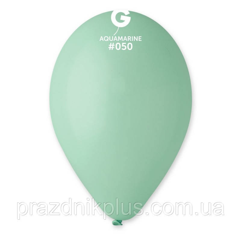 Кулі повітряні аквамаринові 10"(25 см) пастель Gemar G90-050