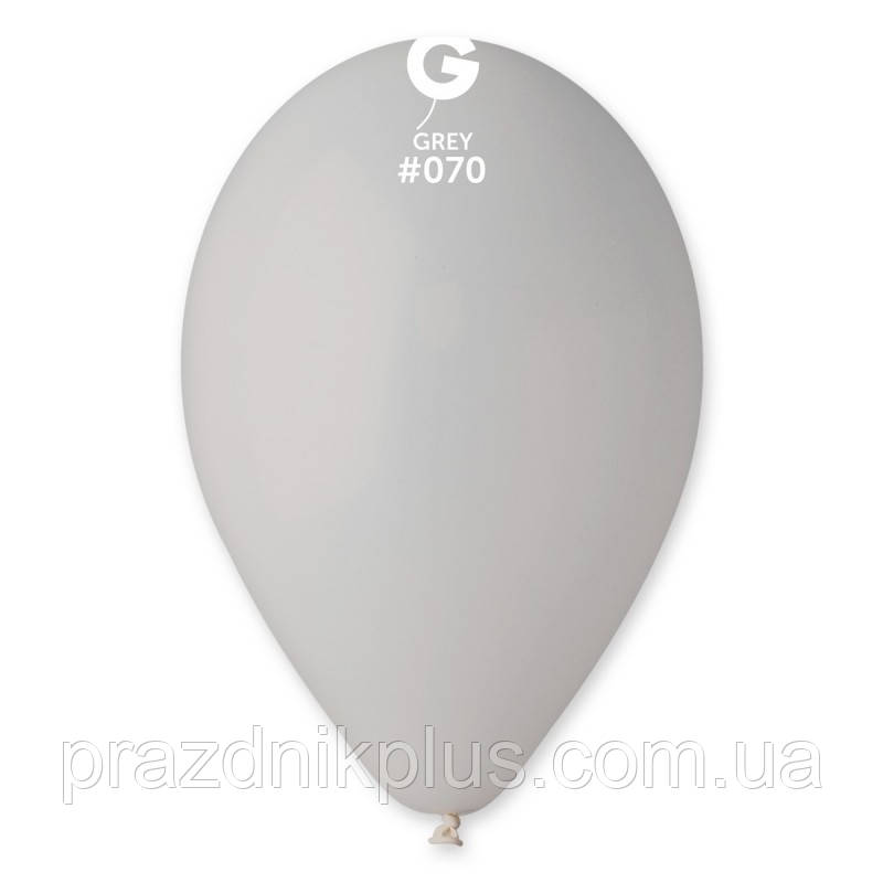 Кулі повітряні сiрі 10"(25 см) пастель Gemar G90-070