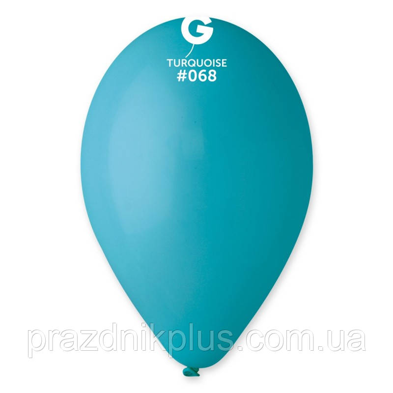 Кулі повітряні темно-бірюзові 10"(25 см) пастель Gemar G90-068