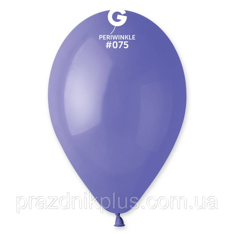 Кулі повітряні барвінок-блакитні 10"(25 см) пастель Gemar G90-075