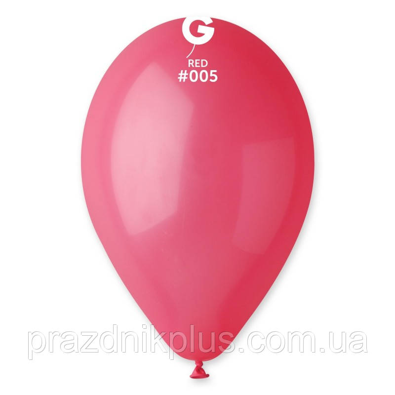 Кулі повітряні яскраво-червоні 10"(25 см) пастель Gemar G90-005