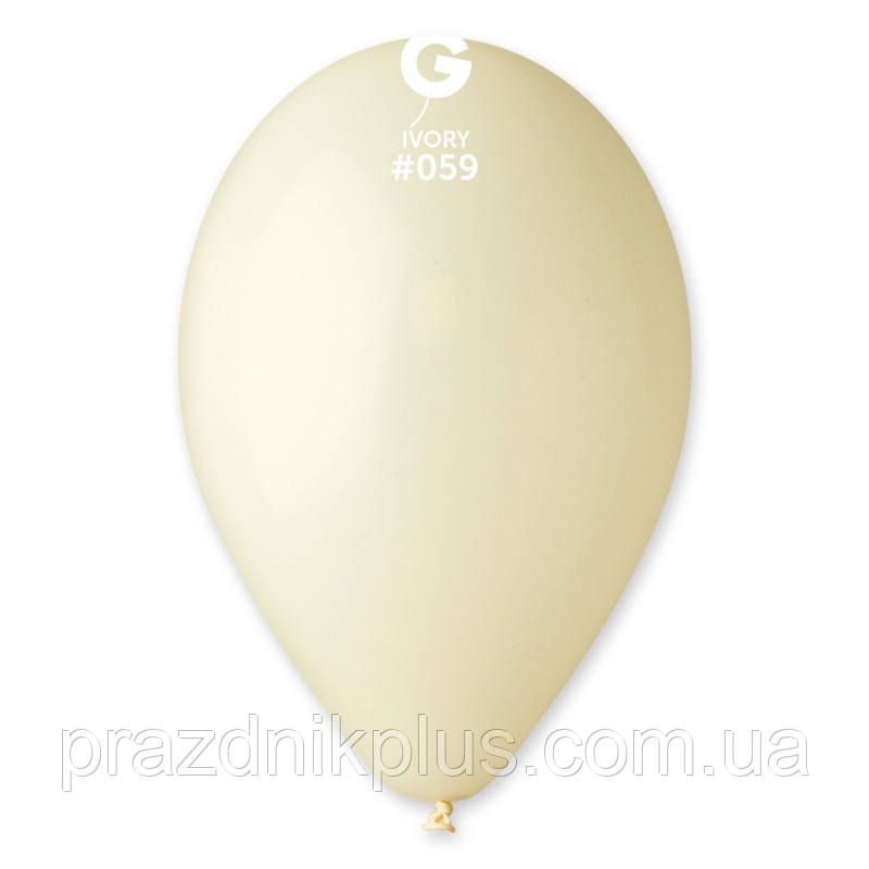 Кулі повітряні темно-бiлі 10"(25 см) пастель Gemar G90-059