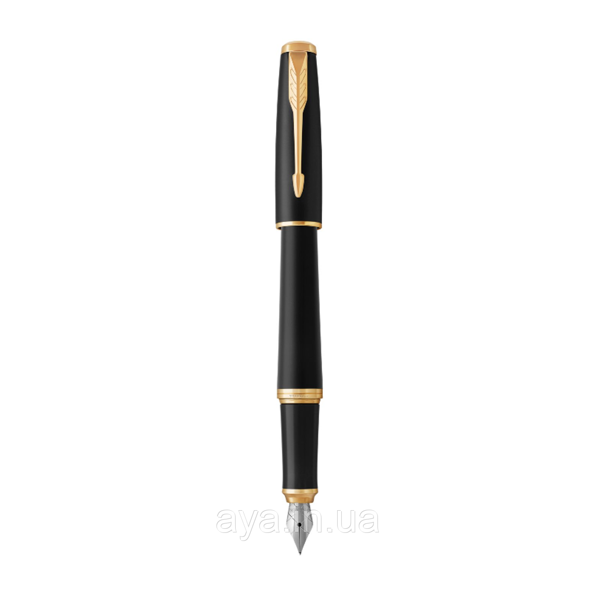 Перова ручка Parker Urban (латунь з лаковим матовим покриттям, позолота, перо F, колір корпусу чорний) 30 011