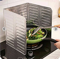Складаний алюмінієвий екран для газової плити захисний екран від розбризкування олії заслінка для сковороди