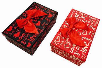 Коробка подарункова SY прямокутна Love 19*11,5*6,5см 2вида мікс 2316-71-S