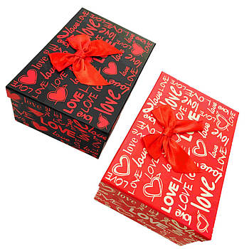 Коробка подарункова SY прямокутна Love 23*15,8*9,5см 2вида мікс 2316-71-L