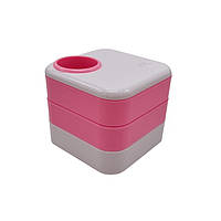 Стакан для ручек COLOR-IT пластиковый 10х10х9см. розовый, 568(Pink)