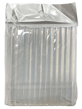 Термоклей стрижень 7мм, 10см прозорий набор 12шт №145