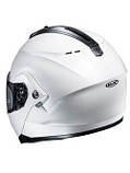 Мотошолом HJC C91 Metal білий глянець, фото 2