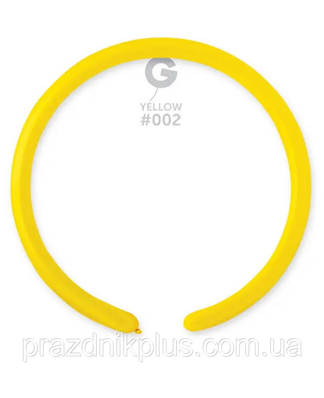 Кулі повітряні для моделювання жовті ШДМ160 (2,5x140 см) пастель Gemar D2-002