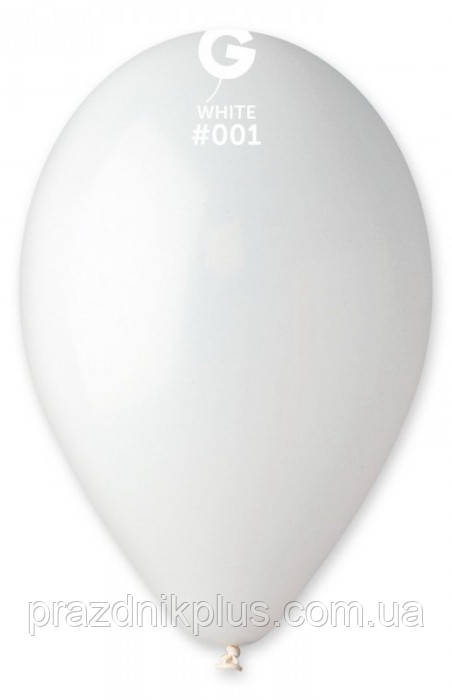Кулі повітряні білі 8"(21 см) пастель Gemar A80-001