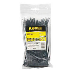 Хомут нейлон 3.6×300мм 100шт (чорний) SIGMA (2502151) Luxprice