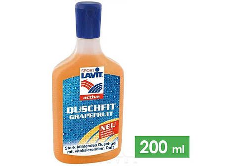 Гель для душу з охолоджуючим ефектом Sport Lavit Duschfit Grapefruit 200 ml, фото 3